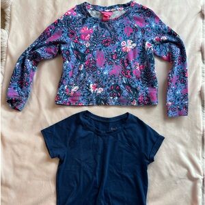 Lilly Pulitzer girl lot of 2 sweatshirt and tie t-shirt